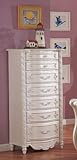 Lingerie Storage Chest with Bun Legs White Finish