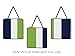 Sweet Jojo Designs Navy Blue and Lime Green Stripe Collection Wall Hanging Accessories