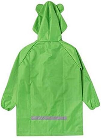 Children's Cartoon Thickened Raincoat Poncho Rain Gear Suitable for Ages 5-12 Children (Medium, green frog)
