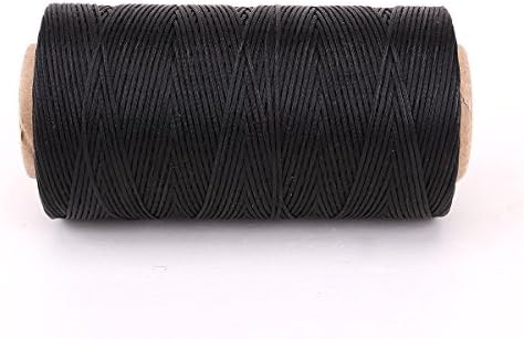 Sewing Thread Black 0.8mm Leather Sewing Waxed Flat Thread For Shoe Leather Craft Sewing Craft Tool Portable for DIY Handicraft