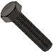 Nylon 6/6 Hex Bolt, Plain Finish, Black, External Hex Drive, Meets ASTM D4066/ASTM D6779, 12mm Length, Partially Threaded, M2-0.4 Metric Coarse Threads (Pack of 100)