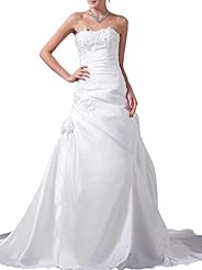 Applique Ruched Crystals Crystal Taffeta  Dress with a Chapel Train 