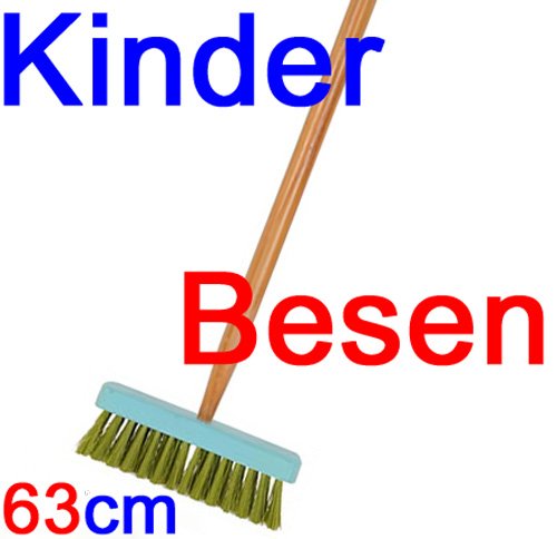 Produkt-Bild: Kinder Gartenbesen Holz mit Kunststoff Borsten, Kinder Garten Haushalts Besen (LHS)