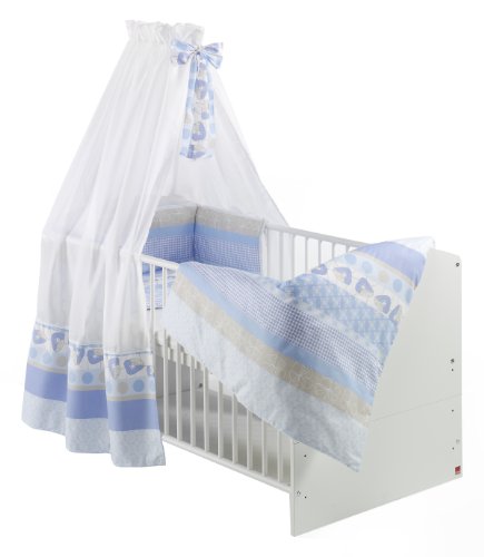 Schardt 13 410 1/706 - Bettset 4-teilig Colibri hellblau ( 2-teilige Bettw&auml;sche, Himmel un Preisvergleich