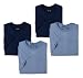 Fruit of the Loom Men's 4-Pack Pocket Crew Neck Tonal Blues T-Shirt