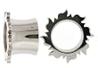 Double Flair Stainless Steel Plugs - Flames - 0G - Sold as a Pair