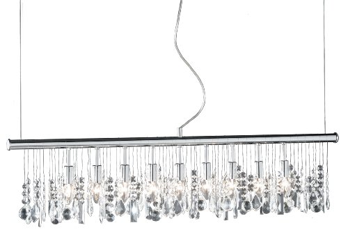 WOFI5 Wofi Pendelleuchte, 9-flammig, L&auml;nge 120 cm, chrom 725809010000