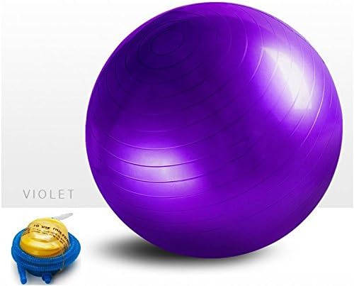 Fitness Ball, Yoga Exercise Ball, Sokos 2000lbs Static Strength Exercise Stability Ball with Pump (Purple, 65CM)