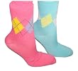 Lot of 3 Pairs Womens Argyle Pattern Crew Fashion Socks