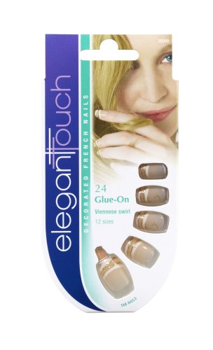 Childrens Toyshop  Health & Personal Care : Elegant Touch Decorated French Artificial Nails - Viennese Swirl