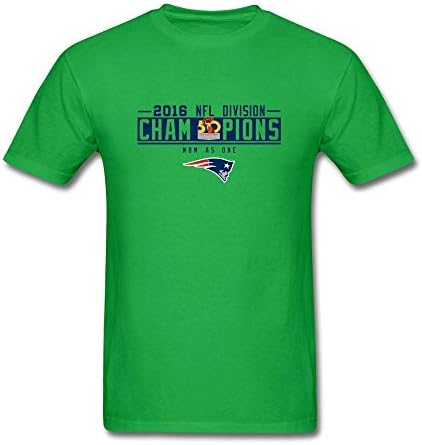 Men's 2016 Football Super Bowl 50th Champion New England Patriots T-Shirts 100% Cotton