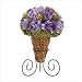 Kitchen & Housewares : Lavender Roses In Rattan Cone 90007-EG82