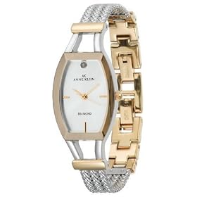 AK Anne Klein Women's Diamond Accented Two-Tone Watch #108031SVTT