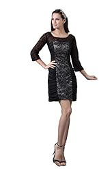 Chiffon/Satin/Silk/Taffeta Lace Evening Dress/Mini Dress 