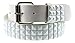 Q Collection Faux Leather Pyramid Studded Belt - Cool Designer Belt for Men and Women - Quality Construction, Trendy Design - Available in 4 Sizes