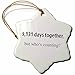 3dRose orn_112212_1 9, 131 Days Together But Who's Counting Happy 25th Anniversary Snowflake Porcelain Ornament, 3-Inch