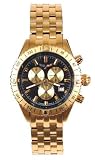 Corvette C6 Gold Tone with Black Face Chronograph Watch