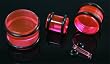 Solid UV Plugs with O Ring - Pink, Size: 6G (Sold as pair)