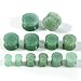 Longbeauty Pair Aventurine Jade Natural Organic Flesh Tunnels- Stone Ear Plugs-Ear Gauges