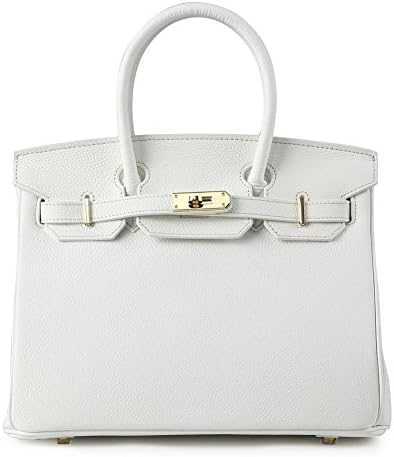 Fengyaqiandai BK Style Women's Genuine Leather Classic Litchi Grain Top-handle-bags