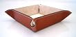 Genuine Saddle Brown Leather Valet Tray