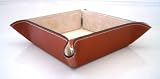 Genuine Saddle Brown Leather Valet Tray