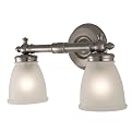 Victorian 2-Light Vanity - Matte Silvertone (19.25x10x7.25")