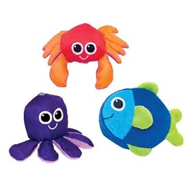 Sassy Soft Swimmers Animal Characters Bath Toy, 3 Pack: Baby