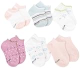 Stride Rite Girls 2-6X Flower Burst Picot No Show 6 Pack