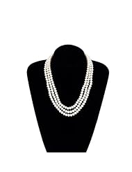 Blue Pearls - White cultured Pearl 3 Strand Necklace - BPS 0125 Y