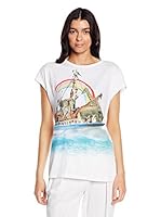 Marc Cain Camiseta Manga Corta (Blanco / Multicolor)