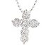 1 Carat Sterling Silver CZ Cross Pendant