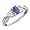 0.45 Ct Oval Blue Tanzanite Sterling Silver Ring