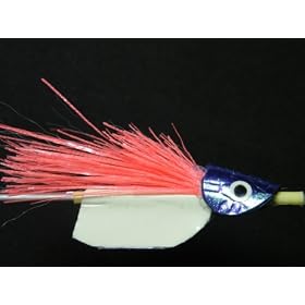 NEW FLIES Holographic & Glow in Dark Pearlescent Croc-Hide Floating Head Tube & Trolling Turbulator Fly #110
