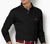 Polo Ralph Lauren Mens Long Sleeve Mesh Shirt Black