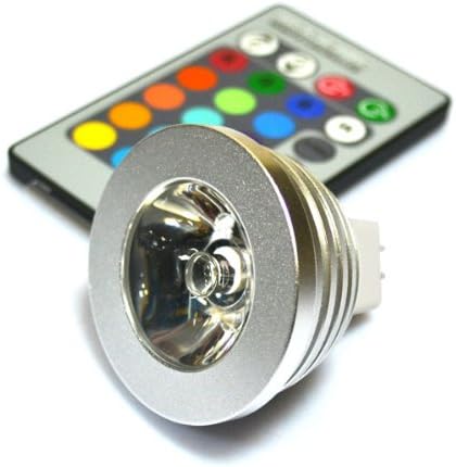 ZONO Delicate MR16 3W RGB LED 16 Colors Changing Light Lamp with Remote Control AC / DC 12V