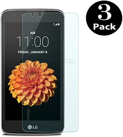 [3 Pack] LG K7 Screen Protector, OMOTON Screen Protector with [Transparent Crystal Clear] [Scratch-Resistant] [No-Bubble Easy Installation] for LG K7 PET FILM High Definition, Lifetime Warranty