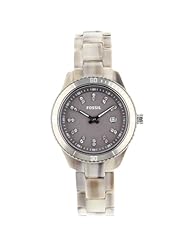 Fossil Womens ES3093 Plastic Analog Grey Dial Watch