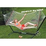 Big Island Extra large Single Cotton Rope Hammock by Ledmark