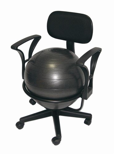 Deluxe Fitness Ball Chair in Black