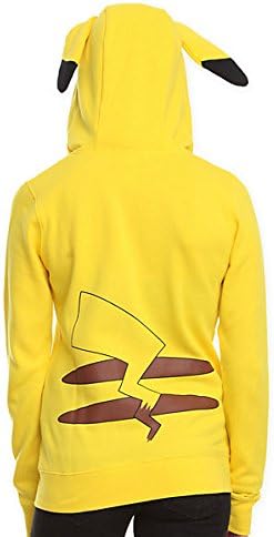 Pretty Now Pokemon Pikachu Hoodie Zip Top Hoodies Sweatshirt Jacket (M(155-160))