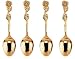 HIC Gold Plated Rose Demi Spoon - Set of 4