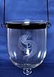 Individually Hand Etched Kokopelli Glass Candle Lantern 9.5"