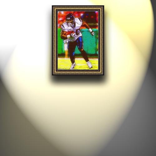 Completely Handpainted American Football Sport Painting, Custom Order FL1878, Oil on Canvas, with Option to Paint Jerry, Brett & Co. from Any Other Favorite Photograph or Picture, Unframed, Size 24'' x 35