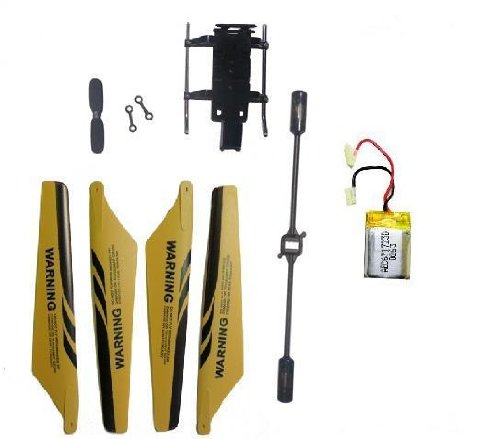"Full Set Replacement Parts for Syma S107 RC Helicopter, Main Blades, Landing Skids, Tail Props, Balance Bar, Battery and Connect Buckles"
