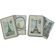 Cavallini Carte Postale Glitter Vintage Paris set of 12 cards Keepsake tin