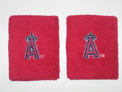 LOS ANGELES ANAHEIM ANGELS Team Logo COTTON WRISTBANDS -(set of 2)
