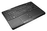 Perixx PERIBOARD-701PLUS, Wireless Slim Keyboard with Touchpad - 2.4G - Up to 30 Ft Operating Range - 11.80