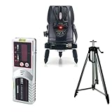 山真製鋸(YAMASINSEIKYO) 高輝度 ドット レーザー墨出し器 本体+受光器+三脚 GP-3DOT-W