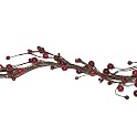 9' Dark Red Berry and Twig Garland
